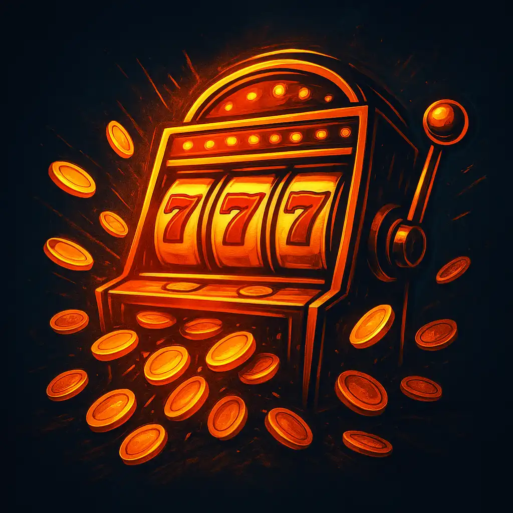 Ragnabet casino hero illustration with slot reels and coins