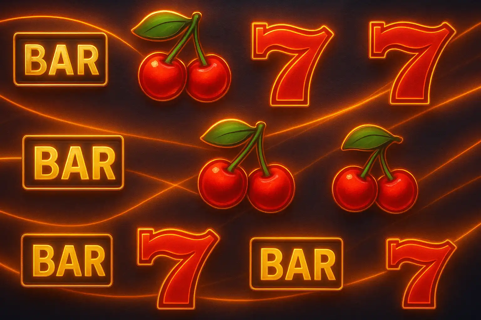 Collage of colourful slot machine reels and bonus symbols