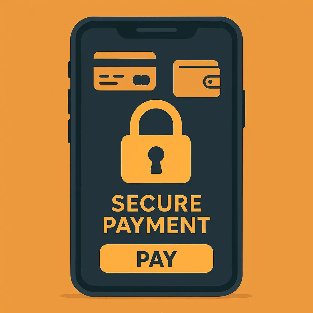 Secure deposit screen with card and e-wallet icons
