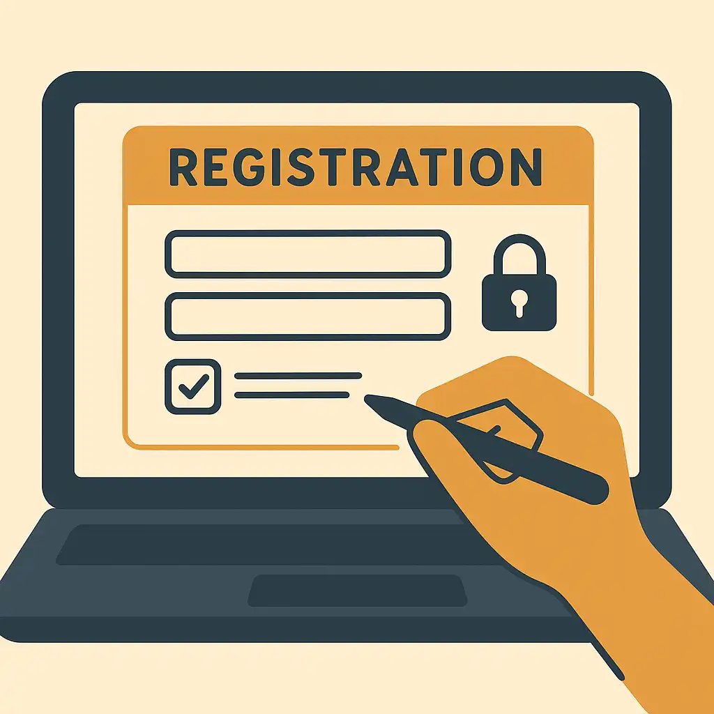 Player registering a new Ragnabet account on a laptop